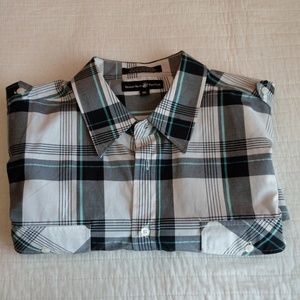 Men's Short Sleeve Plaid Shirt